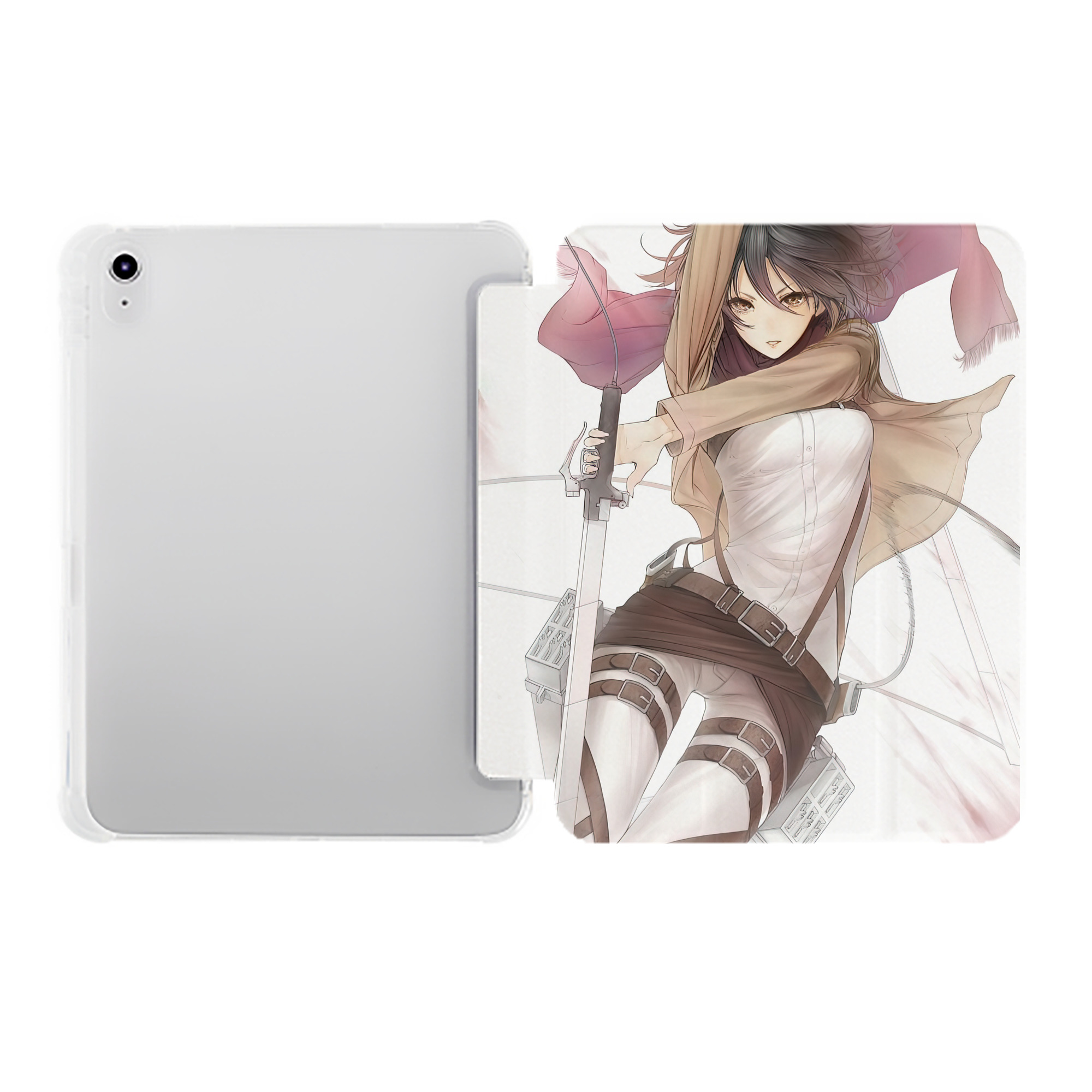 （画像用） 進撃の巨人 Attack on Titan IPad ケース ペン収納付き 三つ折りスタンド PUレザー×シリコン 対応機種9.5/10.5/10.9インチ